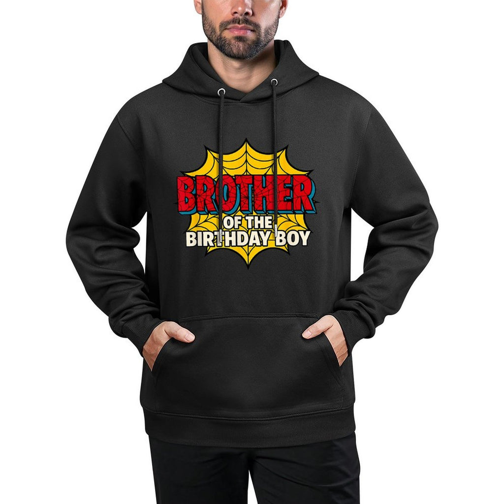 Kids Brother of The Birthday Boy Spider Theme Party Matching Unisex Design Hoodie