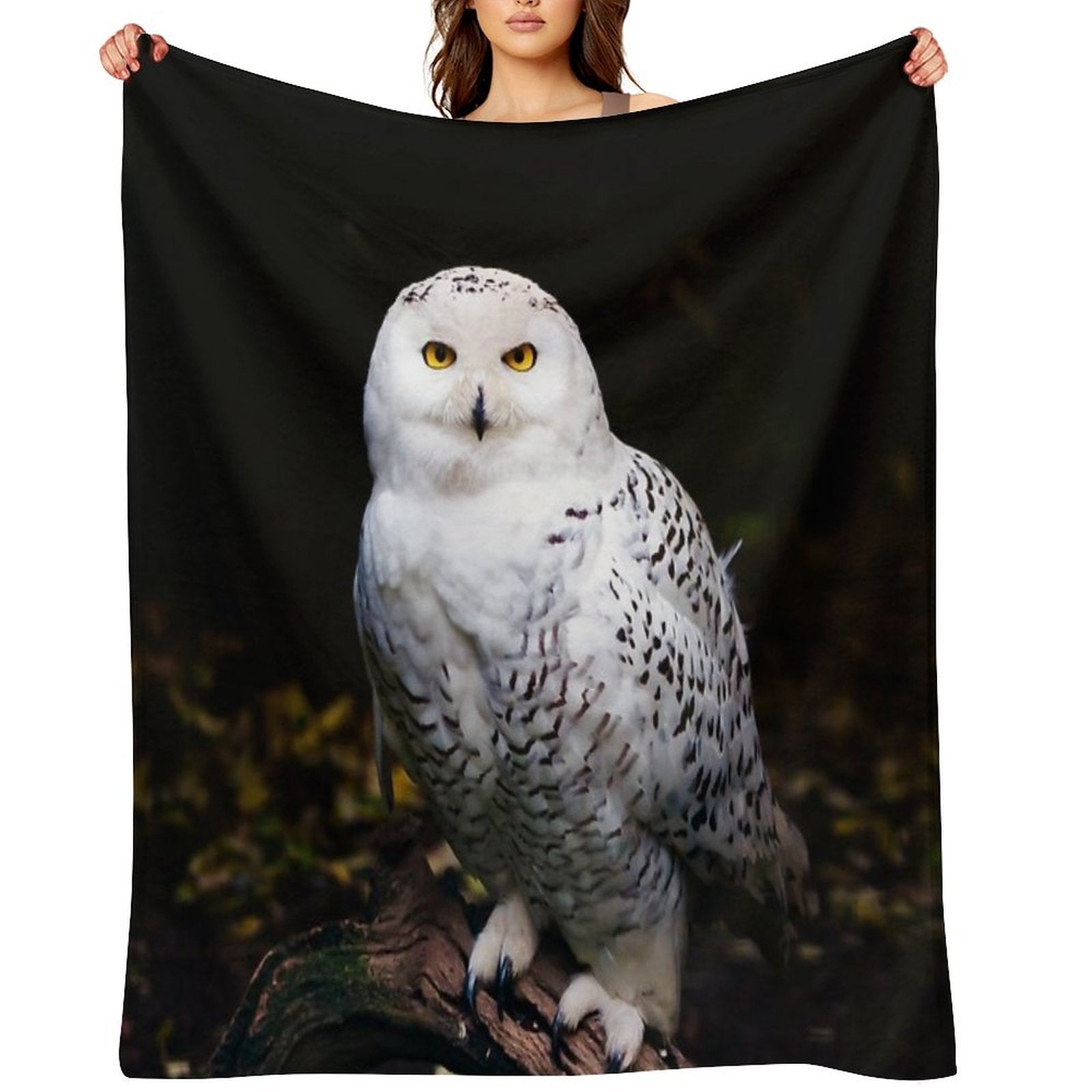 Majestic Winter Snowy Owl Durable Throw Blanket