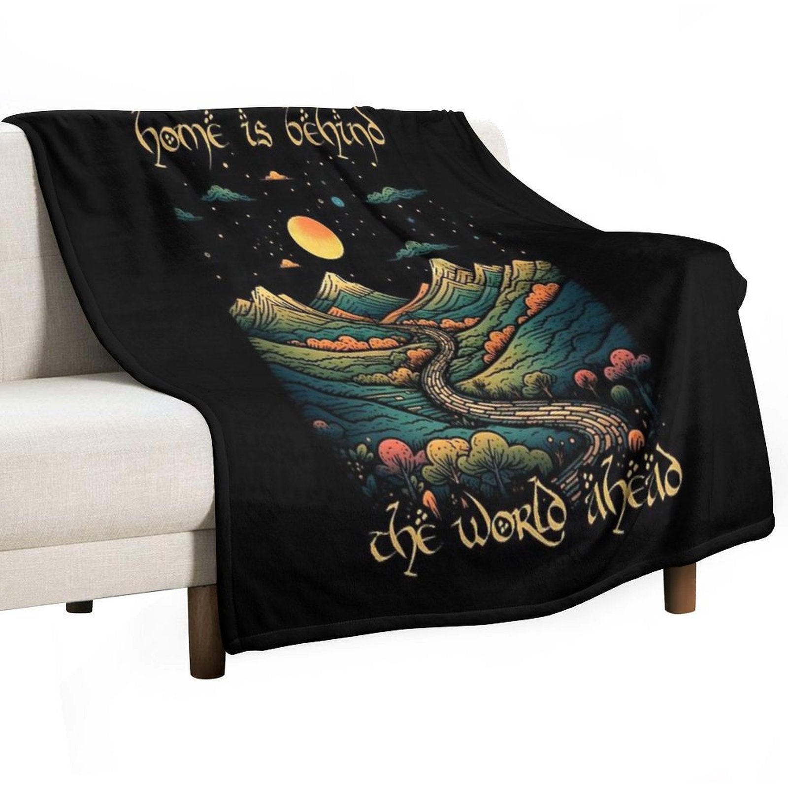 Home Is Behind, The World Ahead - Start Night - Fantasy Shrink-resistant Throw Blanket