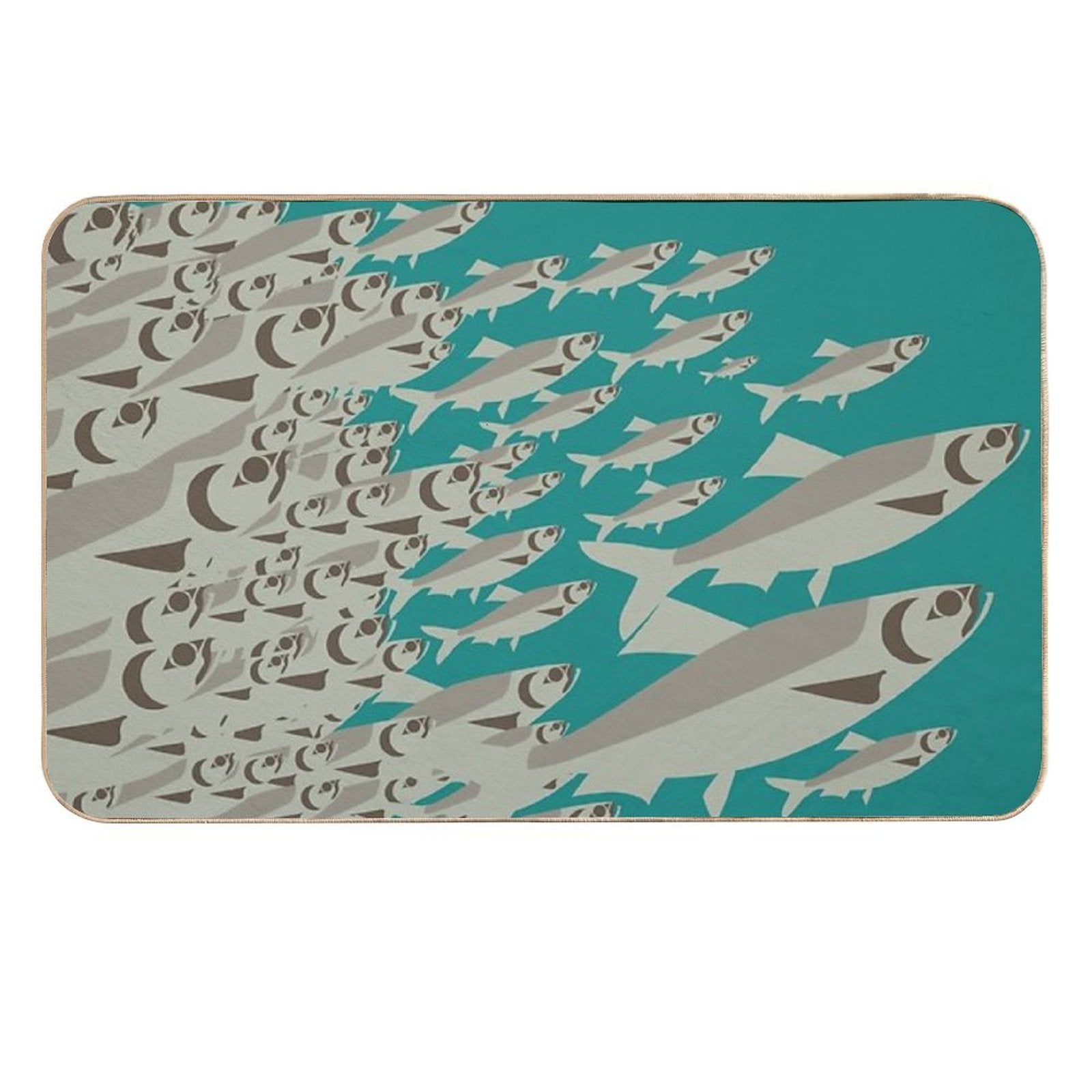 Coast Salish Herring  Easy To Clean Bath Mat