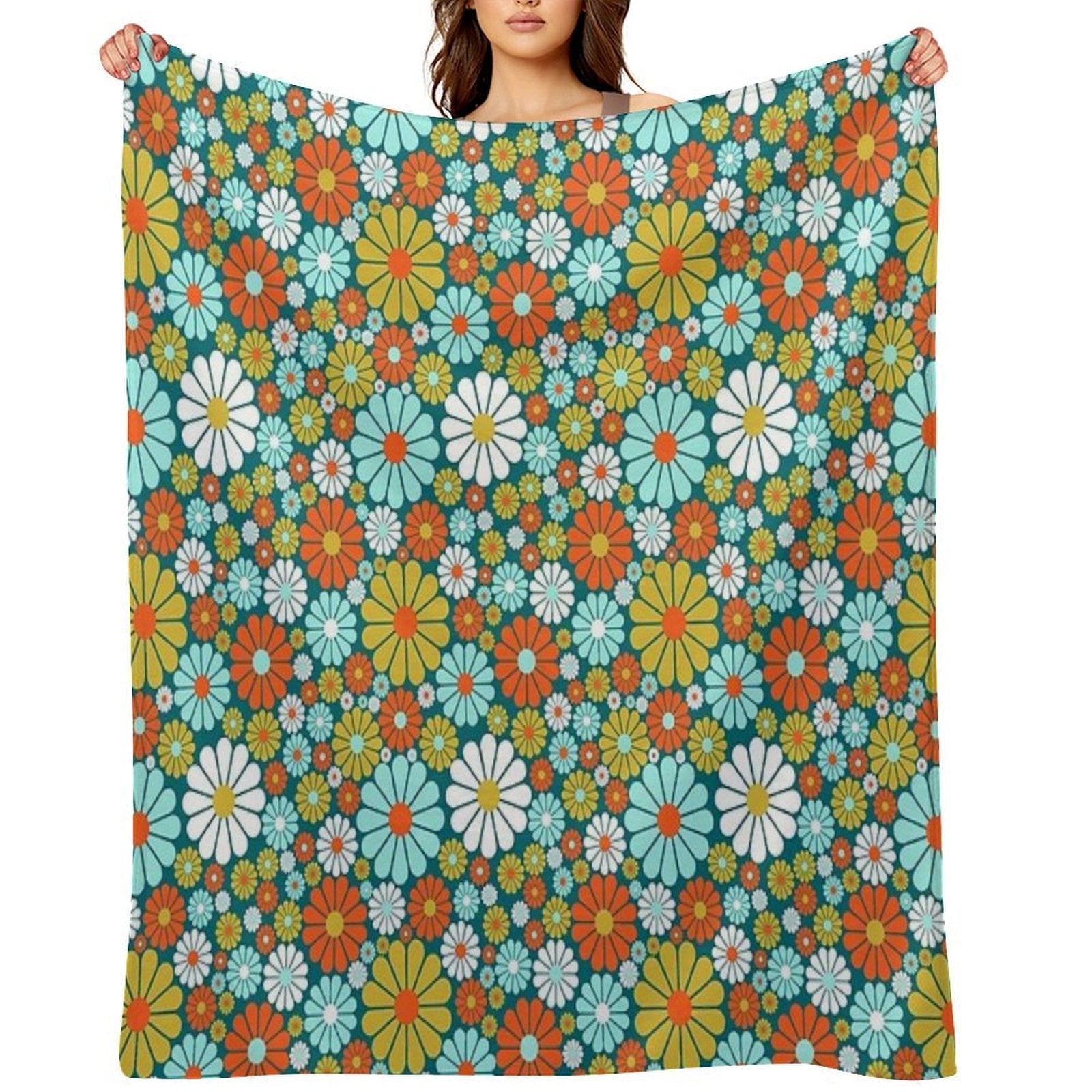 60's Wallpaper  One Wrinkle-free Throw Blanket