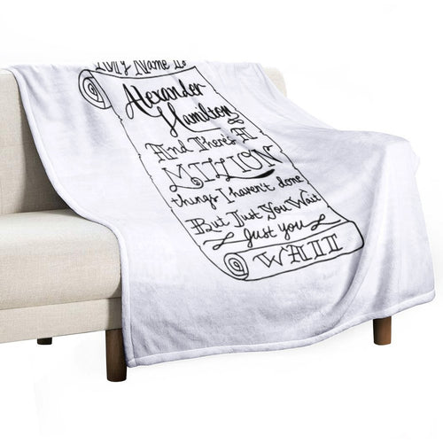 Alexander Hamilton Scroll Versatility Throw Blanket