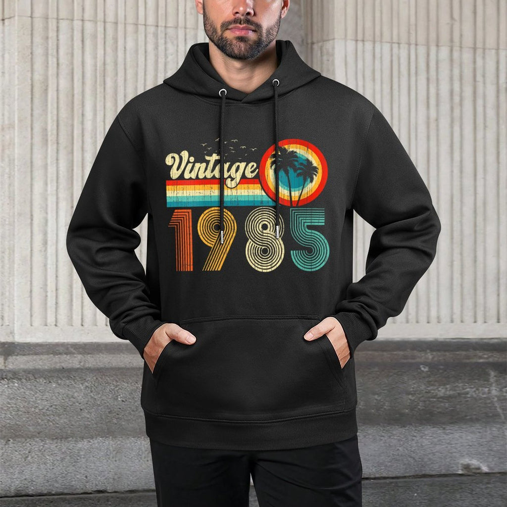 Womens 40 Year Old Gifts Vintage 1985 Retro 40th Birthday Men Women Shape Retention Hoodie