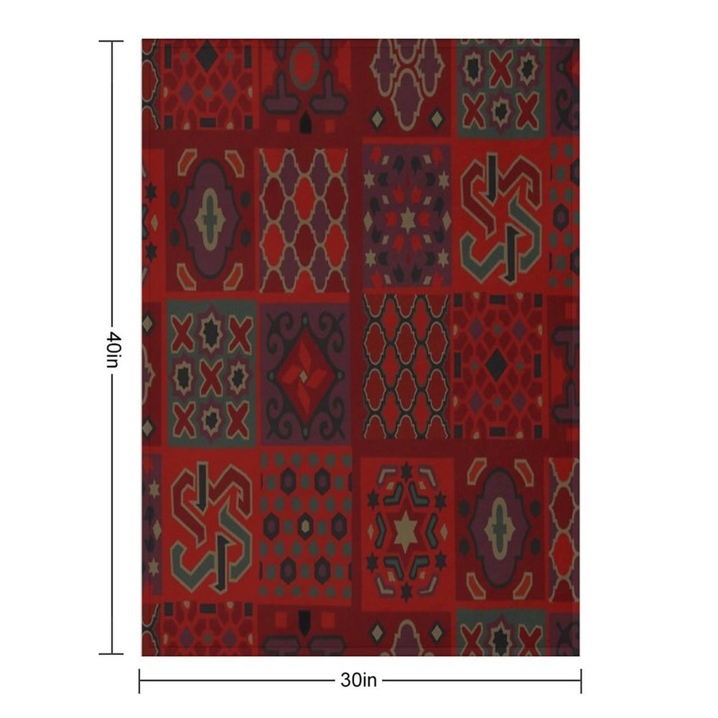 Moroccan Moments - Saffron Eco-conscious Throw Blanket