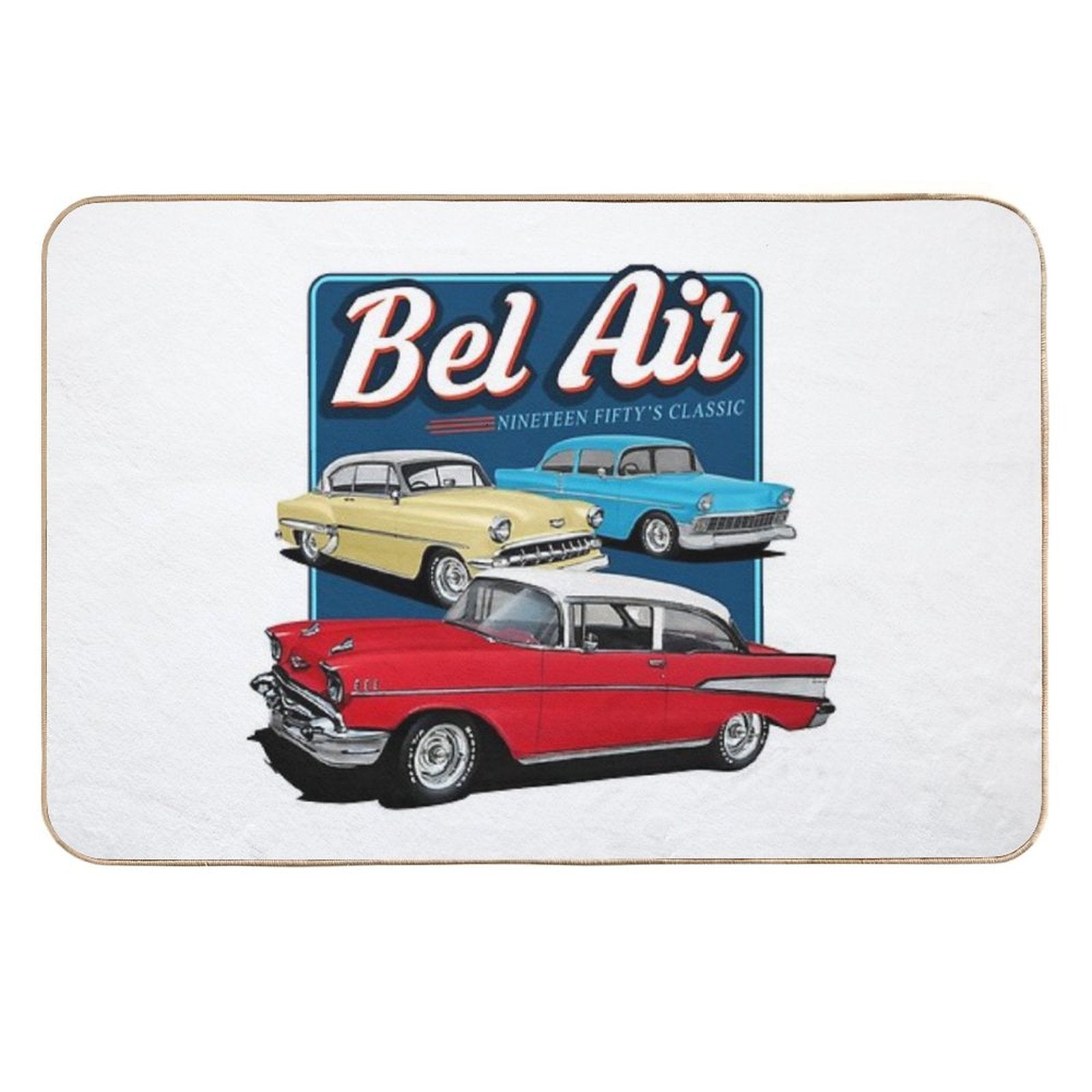 Three Bel Airs Durable Bath Mat