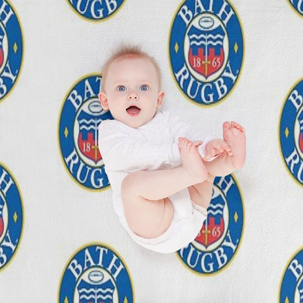 Bath Rugby Plush Throw Blanket