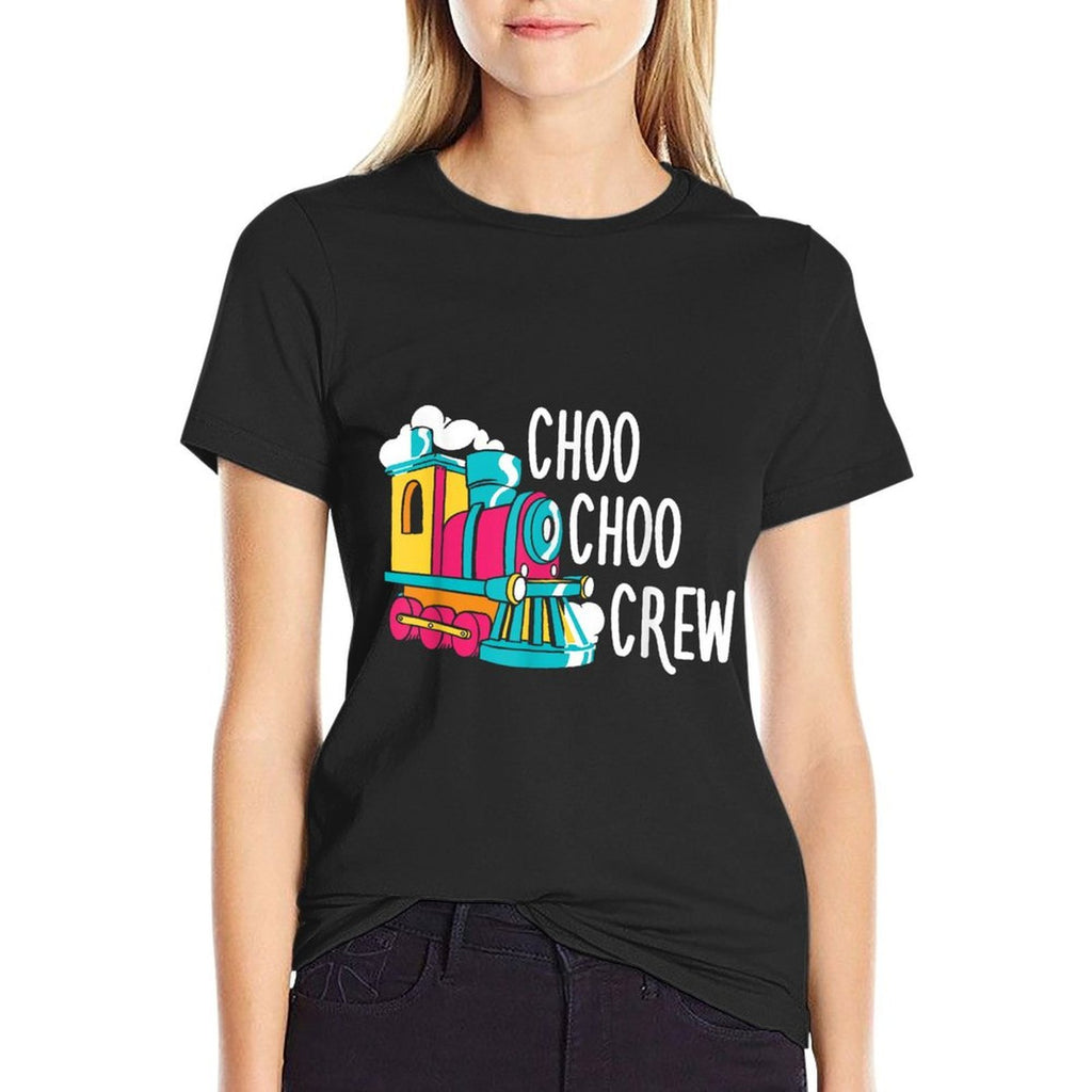 Choo Choo Crew Railway Train Birthday Comfortable T-Shirt