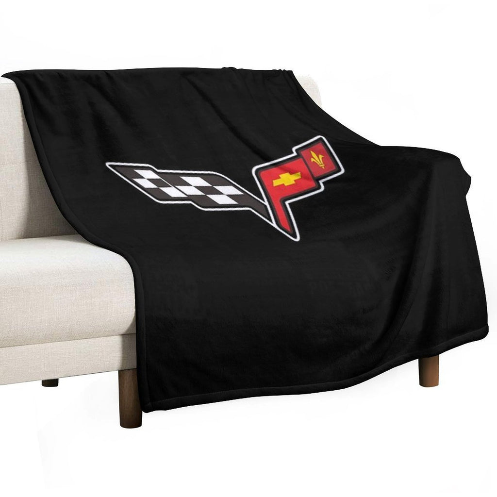 Best of Corvette Hi Emblem All-season Throw Blanket