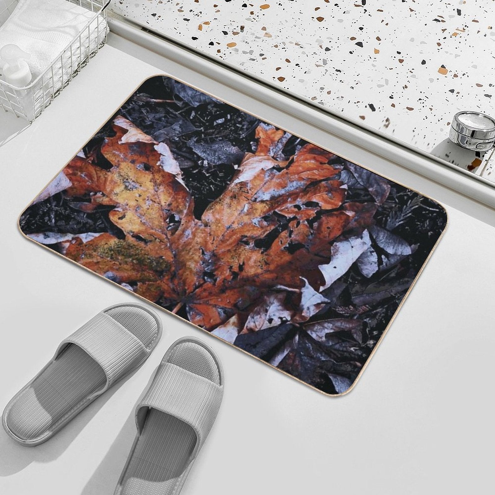 Maple Leaf in The Fall  Rapid-Drying Bath Mat