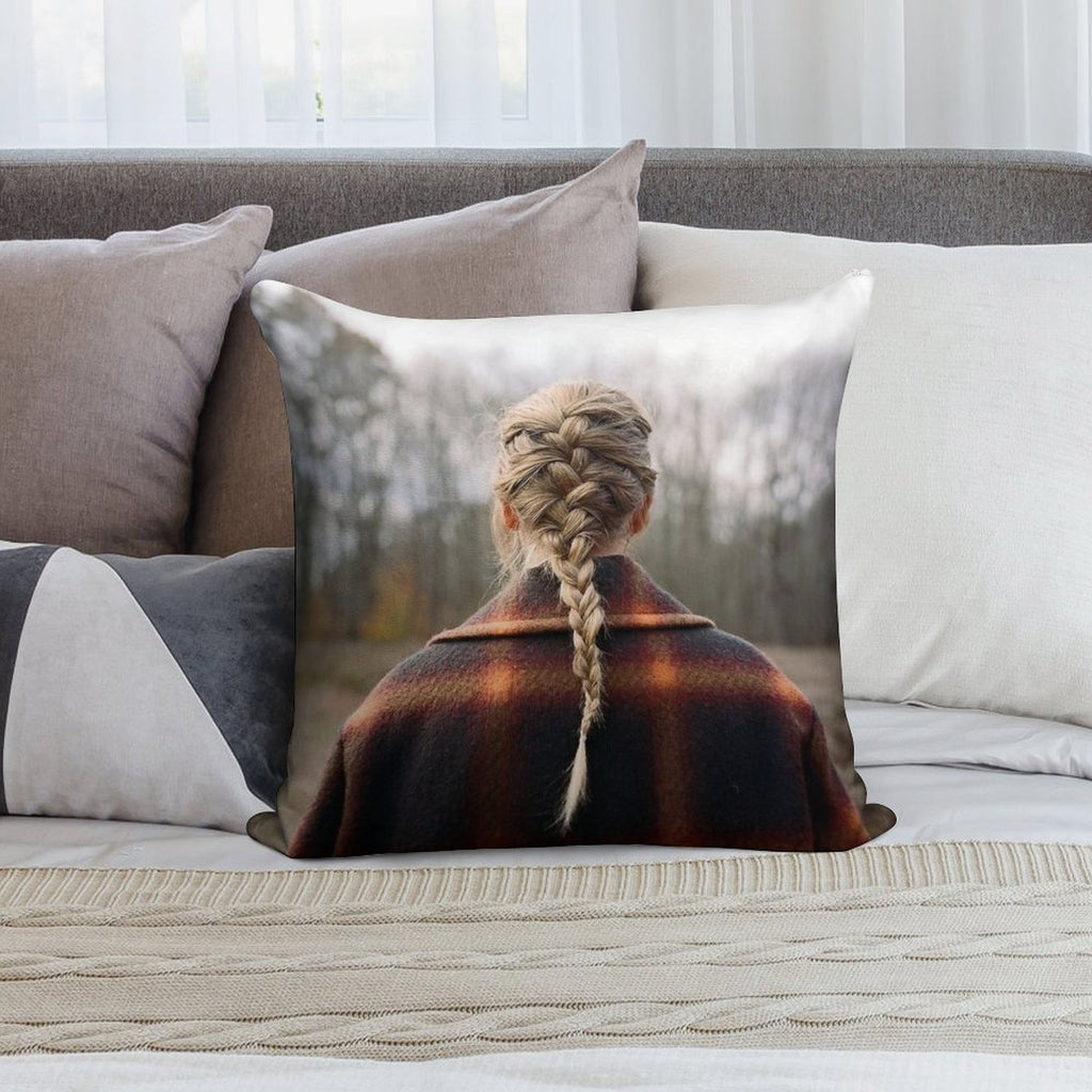 Evermore Album Cover Design Soft Decorative Cover Throw Pillow