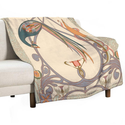 Art Nouveau Quick-dry Throw Blanket