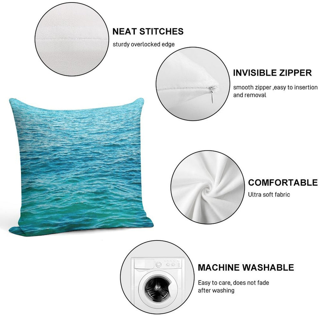 Turquoise Ocean Soft Gift Ready Throw Pillow
