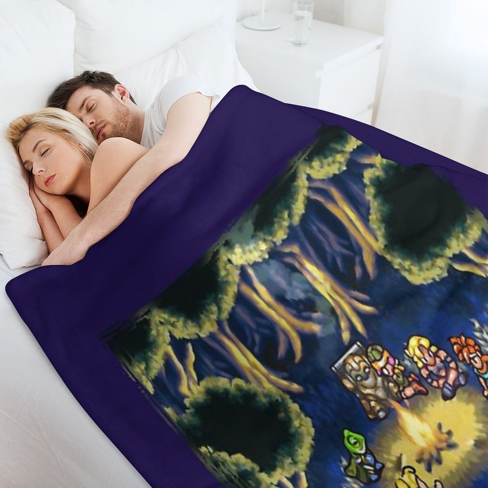 Chrono Trigger Camping Scene Compact Throw Blanket
