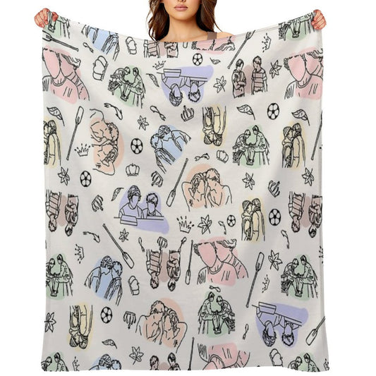 Young Royals Minimal Machine-washable Throw Blanket