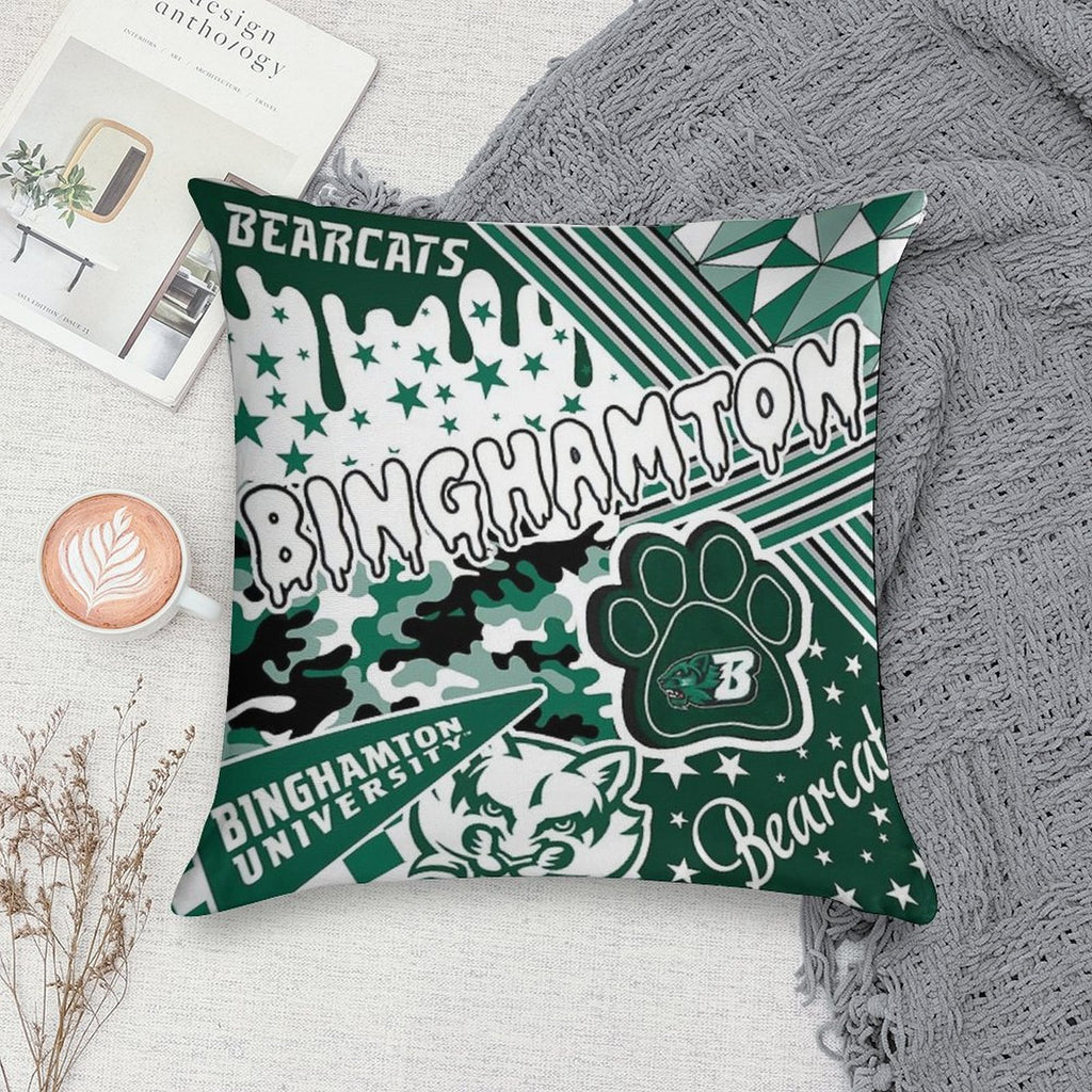 Binghamton University Soft Hidden Zipper Throw Pillow