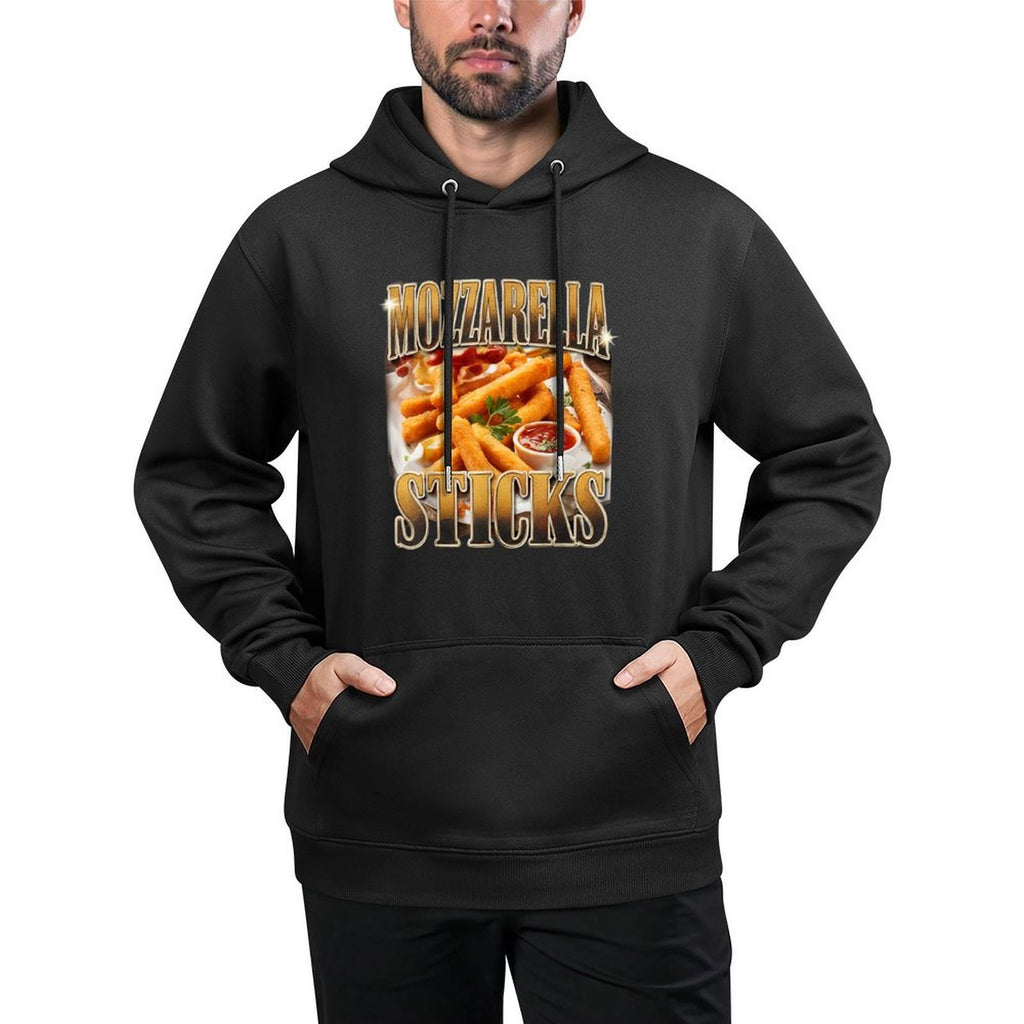 Mozzarella Cheese Sticks Bootleg Rap Memes Aesthetic Cotton-Polyester Blend Hoodie