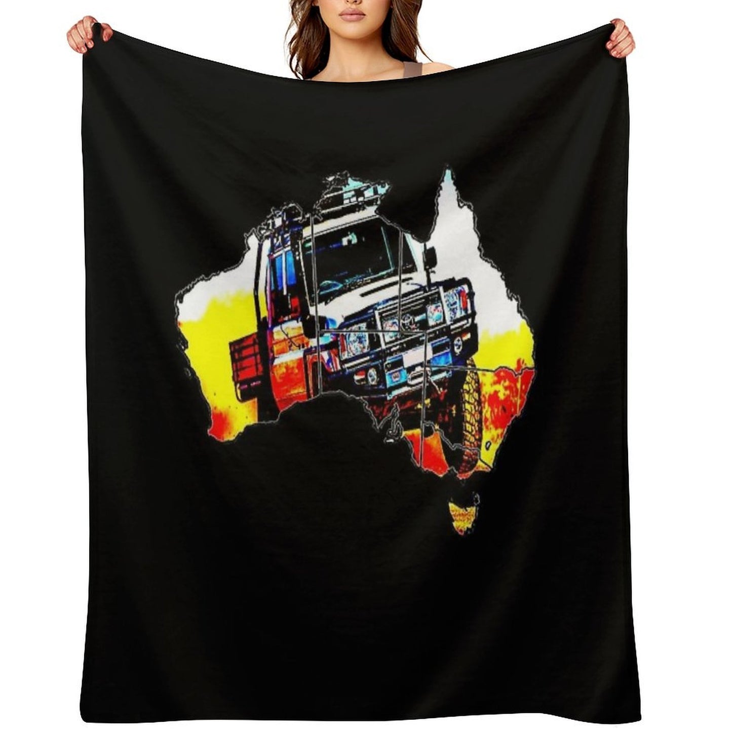 Toyota Land Cruiser 79 4wd 4x4 Lightweight Throw Blanket