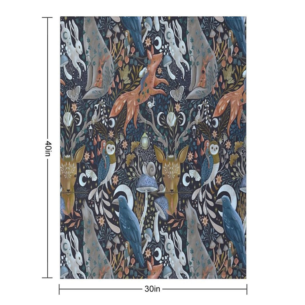 Whimsical Gothic Pattern Comfort Throw Blanket