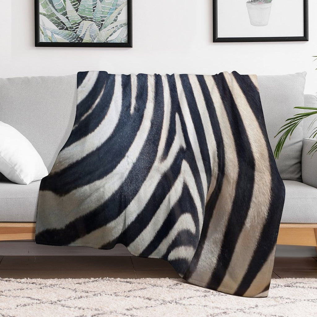 Zebra Shrink-resistant Throw Blanket