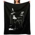 Drum Kit Black And White Versatility Throw Blanket