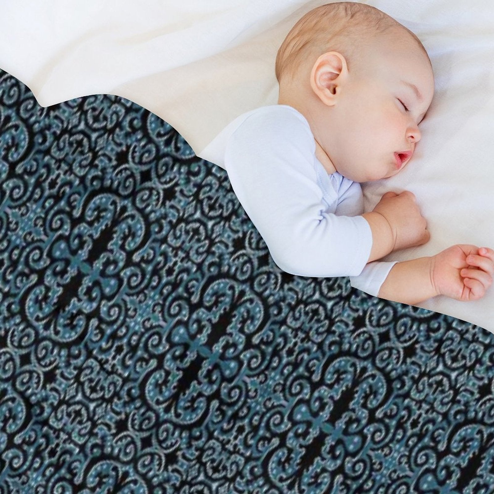 Pretty Paisley Teal Durable Throw Blanket