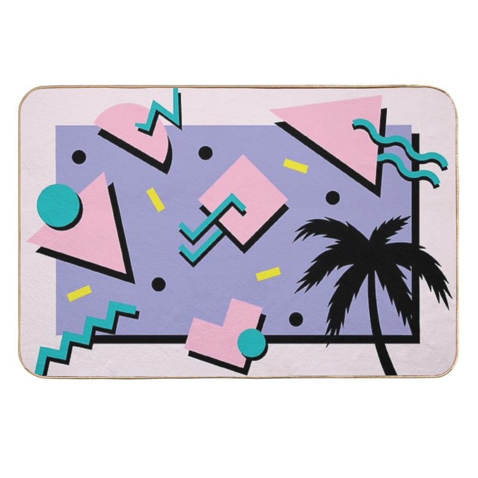 Memphis Pattern 22 - Retro 90s  80s  Eco-Friendly Bath Mat
