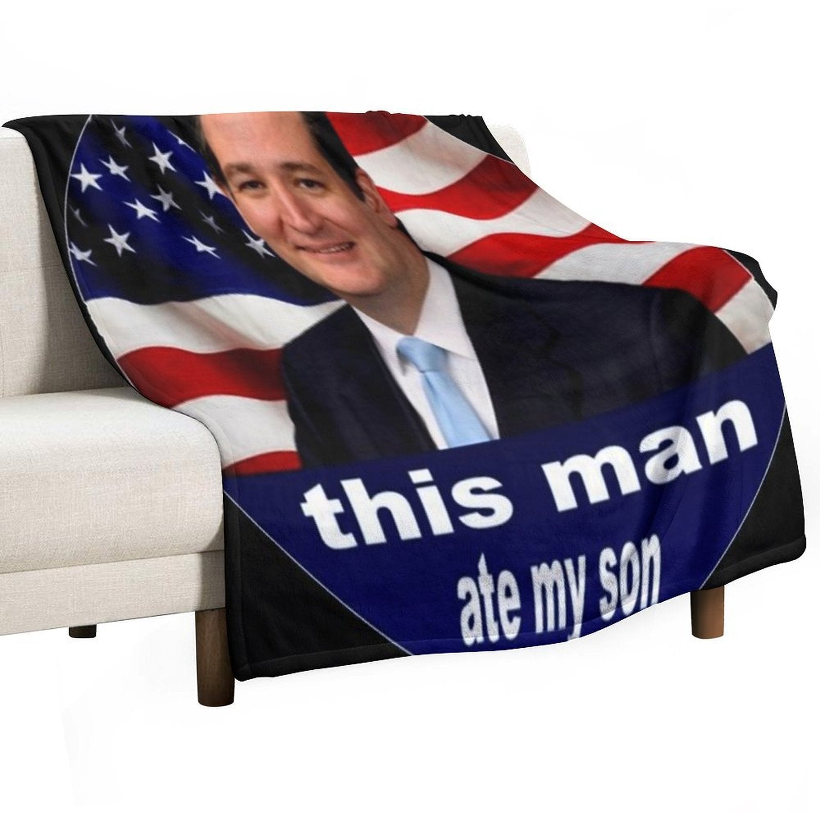 This Man Ate My Son Sustainable Throw Blanket
