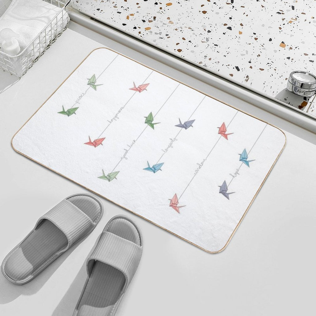 All I Wish for You - Tsuru's Symbolism  Multi-Purpose Bath Mat