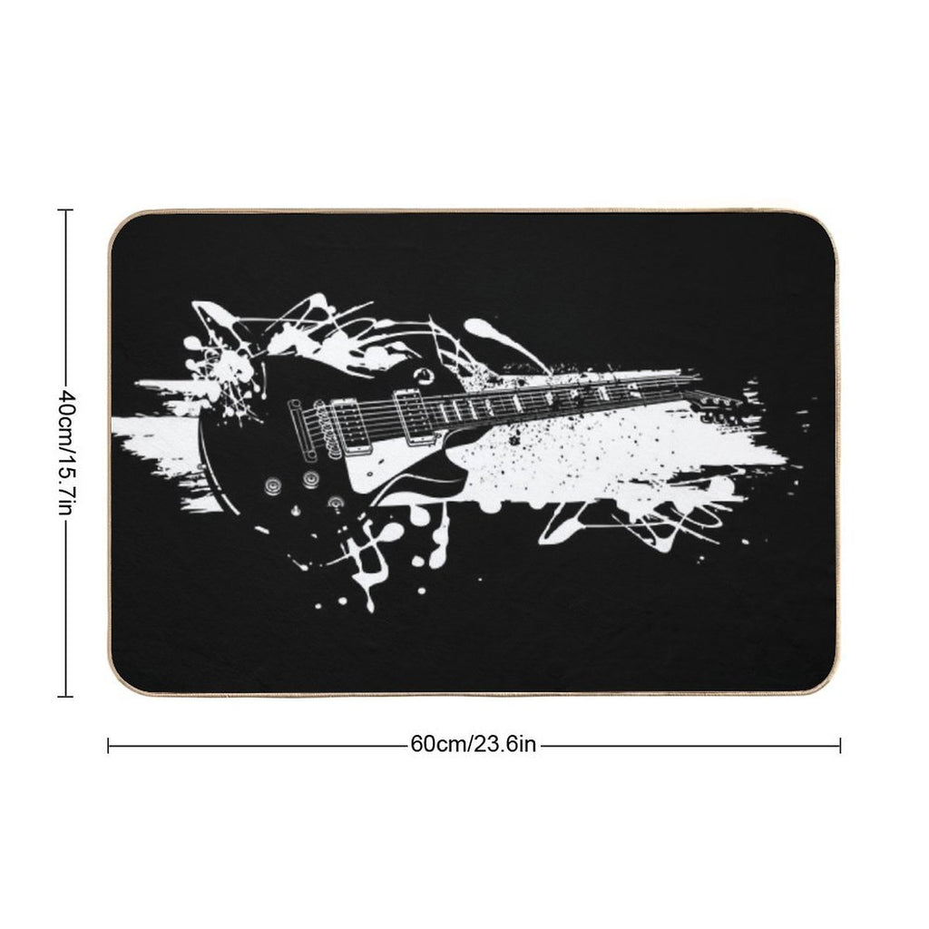 Rock Guitar  Absorbent Bath Mat