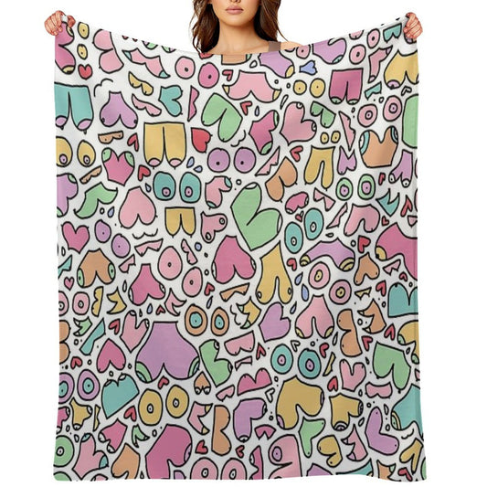 Fun Boobies Versatility Throw Blanket