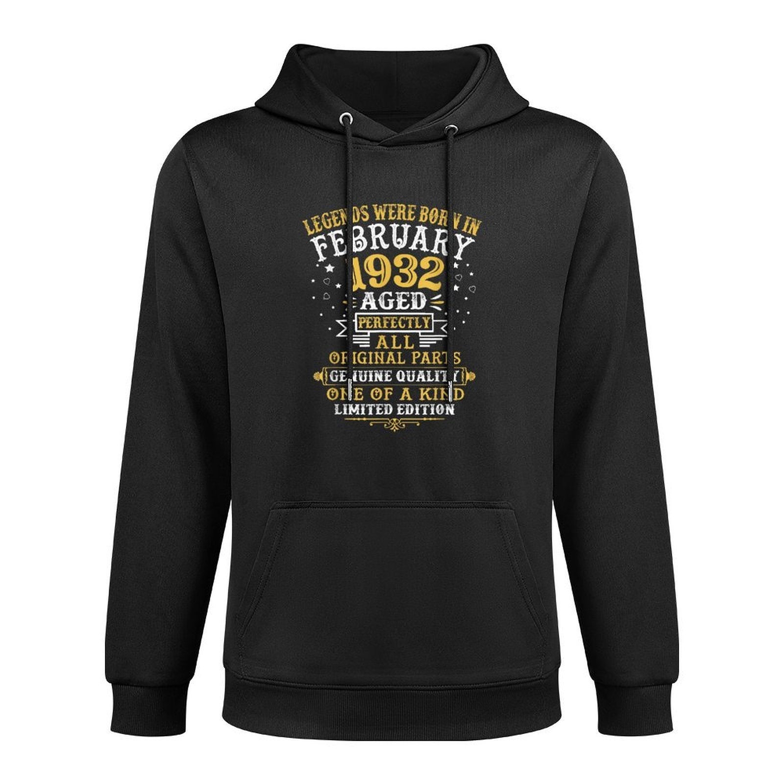 Legends Were Born In February 1932 90 Year Old 90th Birthday Moisture-Wicking Hoodie