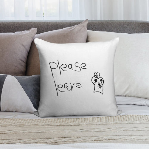 ATEEZ -- Please Leave Soft Skin-Friendly Throw Pillow