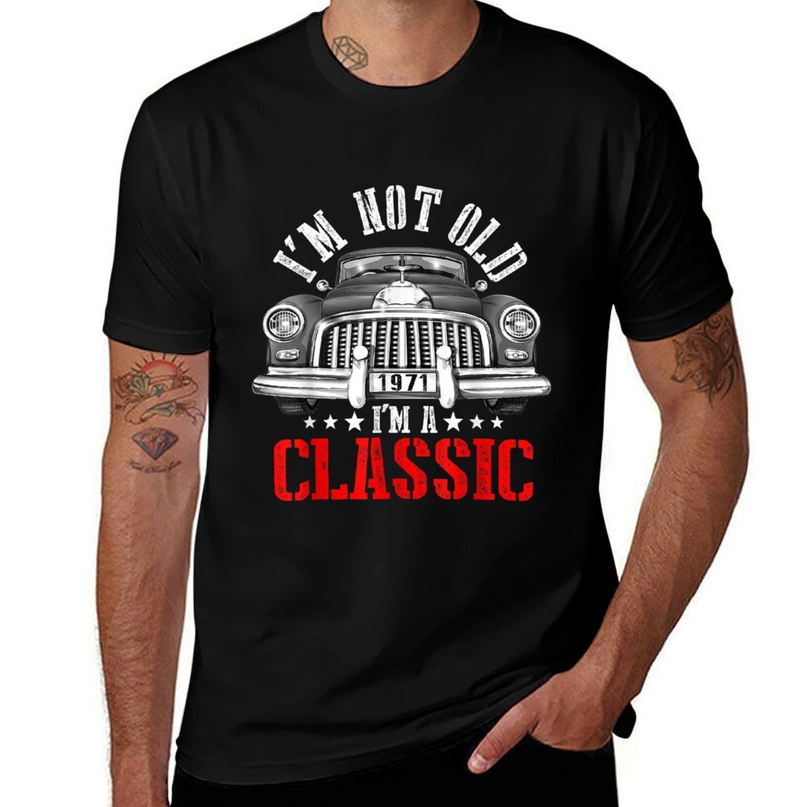 I'm Not Old I'm A Classic Funny 50th Birthday Gift 1971  Heathered Texture T-Shirt