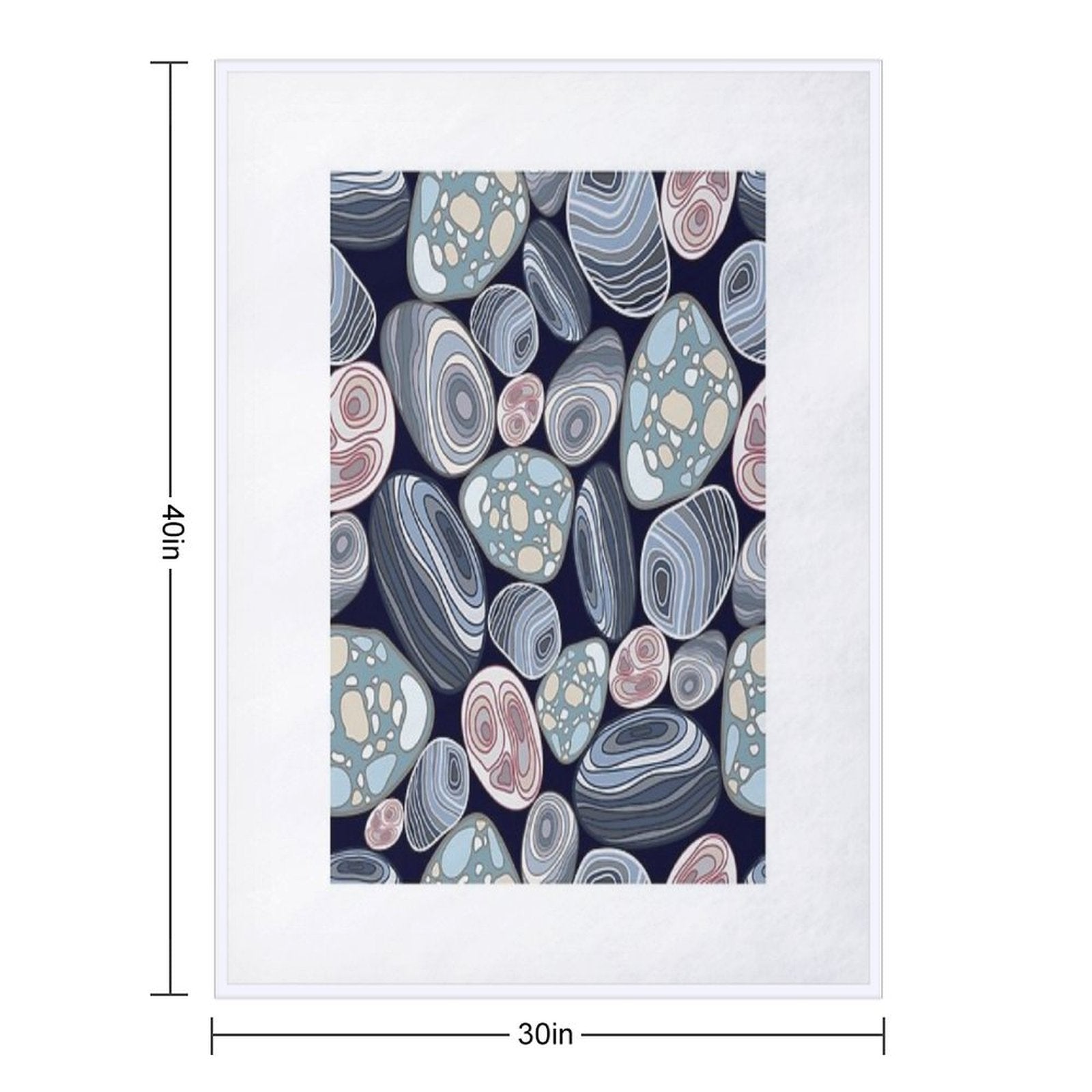 Pattern Stones All-season Throw Blanket