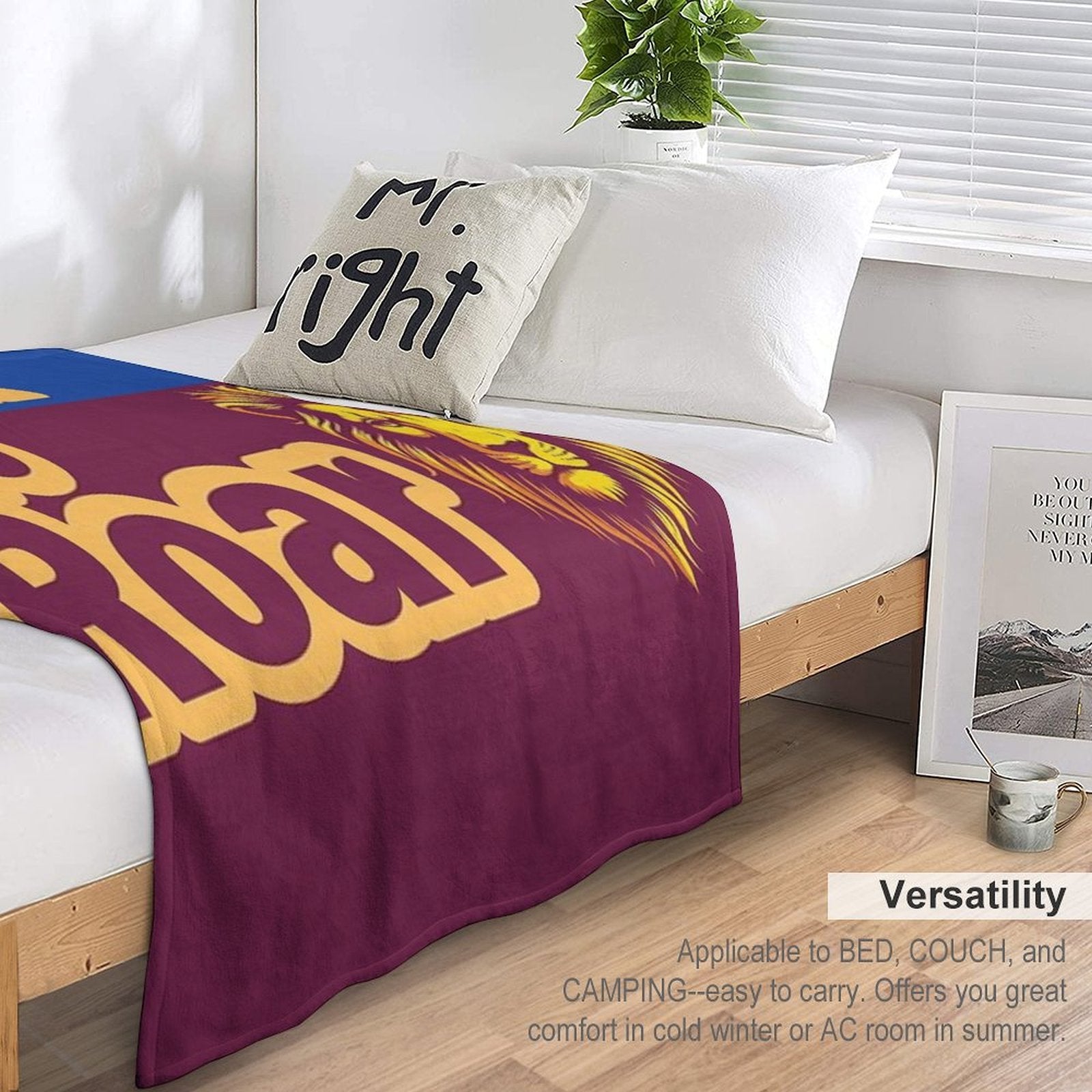 Brisbane Lions Versatility Throw Blanket