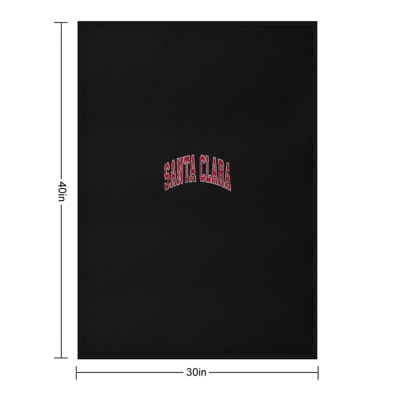 Santa Clara California CA Vintage Sports Design Red Design Compact Throw Blanket