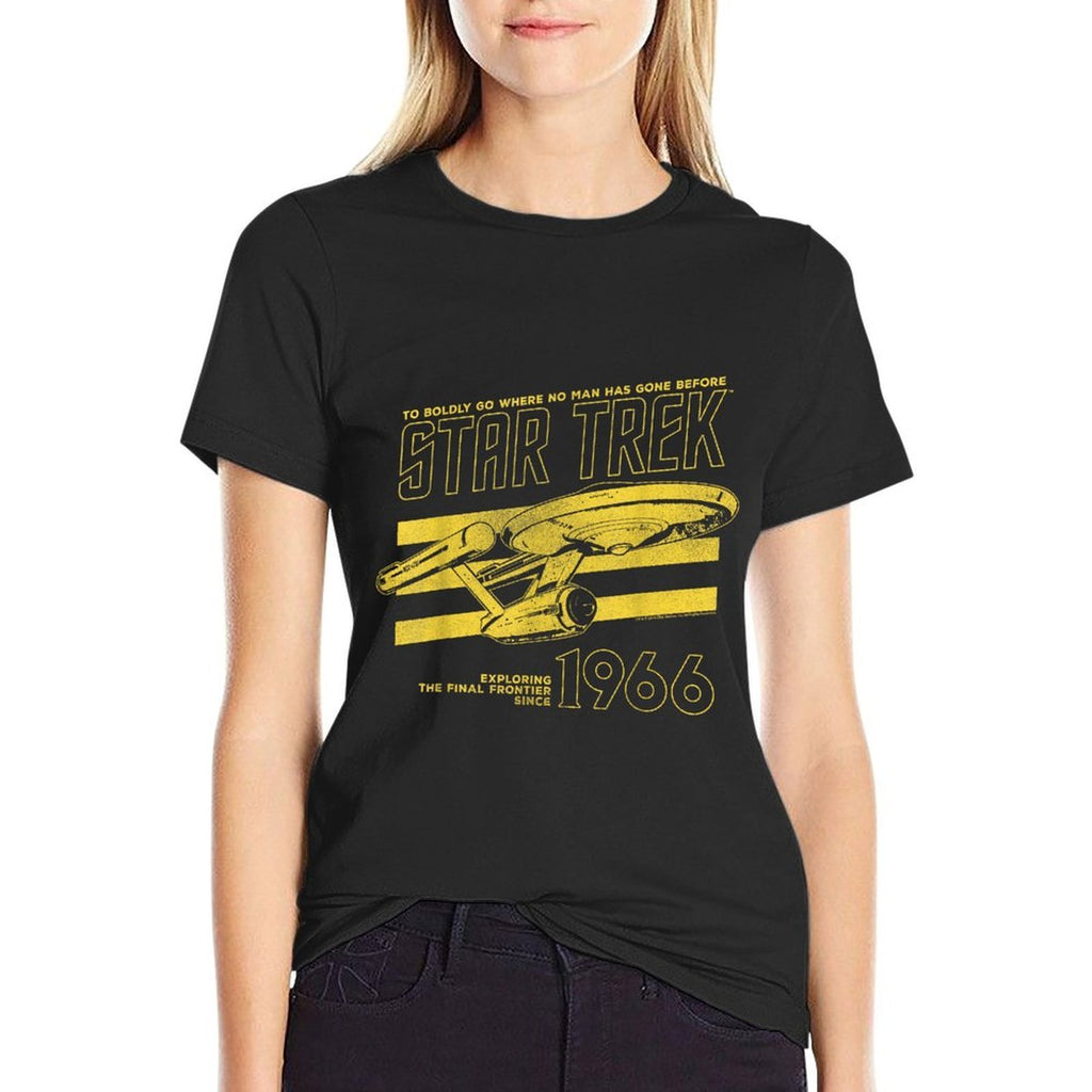 Star Trek The Original Series Enterprise 66 Collegiate  Fade-proof Color T-Shirt