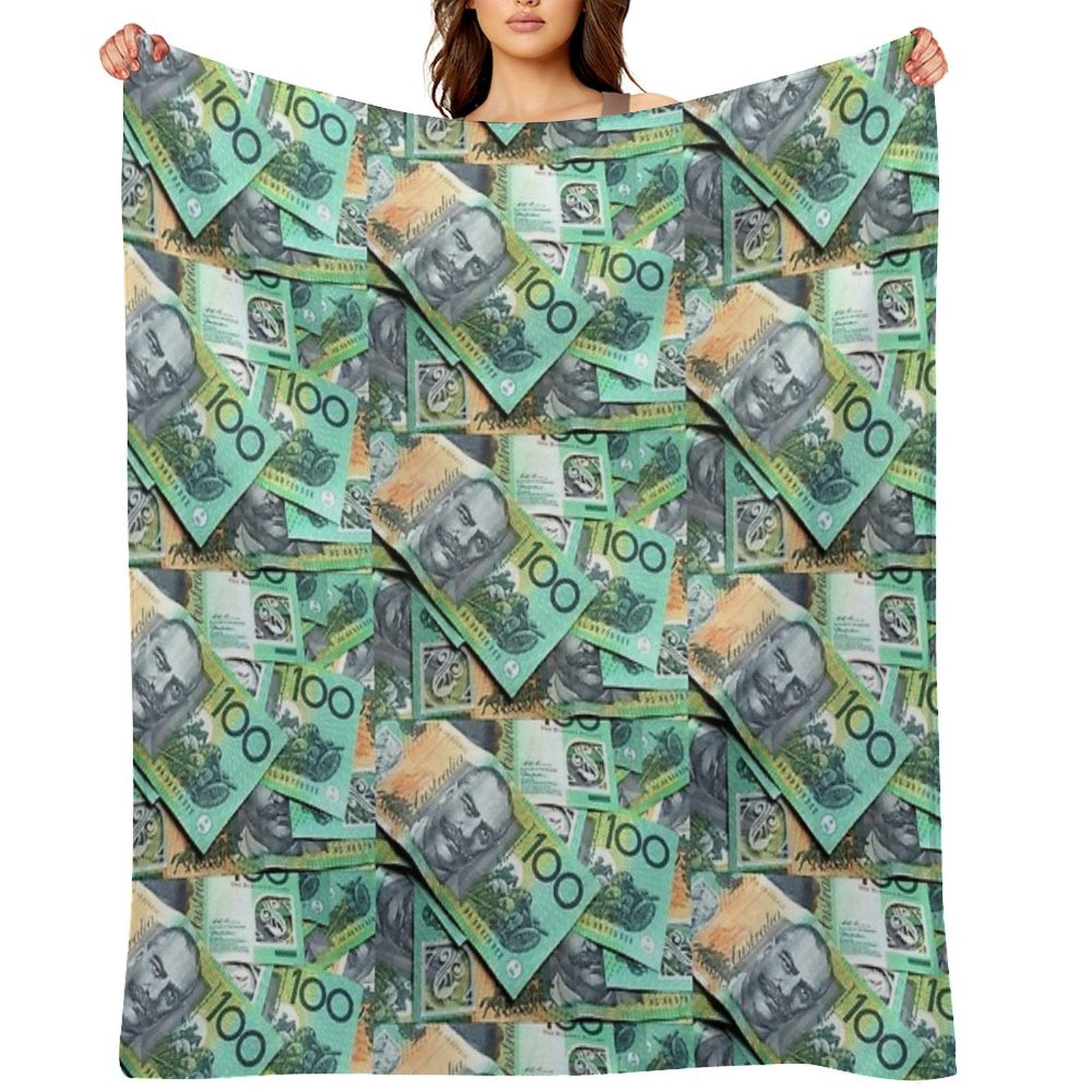 Australian $100 Notes Versatility Throw Blanket