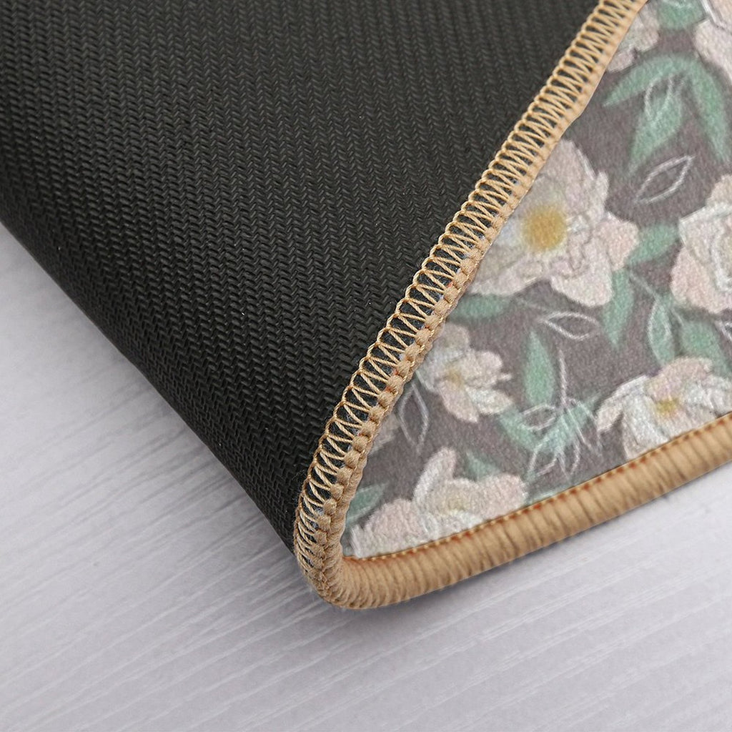 Peonies on Purple  Dirt-Trapping Bath Mat
