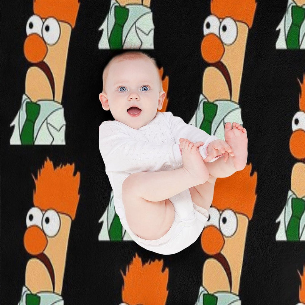 Beaker Comic Portrait (version 23 -  No Background) Easy Care Throw Blanket