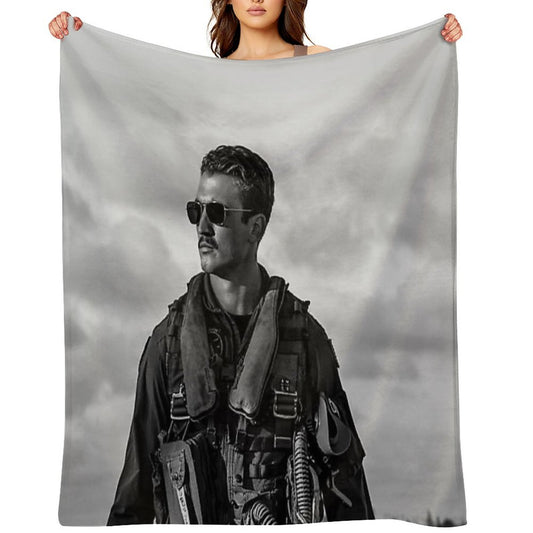 Miles B&W Multi-functional Throw Blanket