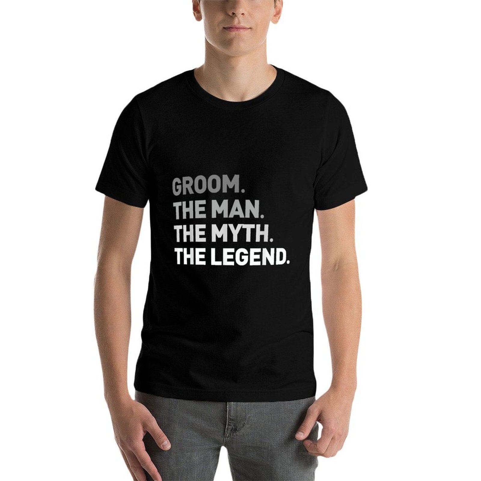 The Man Myth Legend Cool Funny Gift for Groom Gift  Wrinkle-resistant T-Shirt