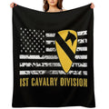 1st Cavalry Division (Distressed Flag) Gift-ready Throw Blanket