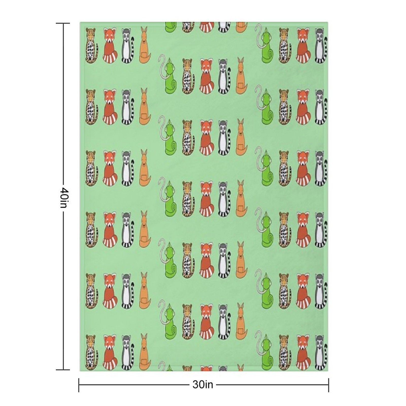 Exotic Critter Line-up Anti-pilling Throw Blanket