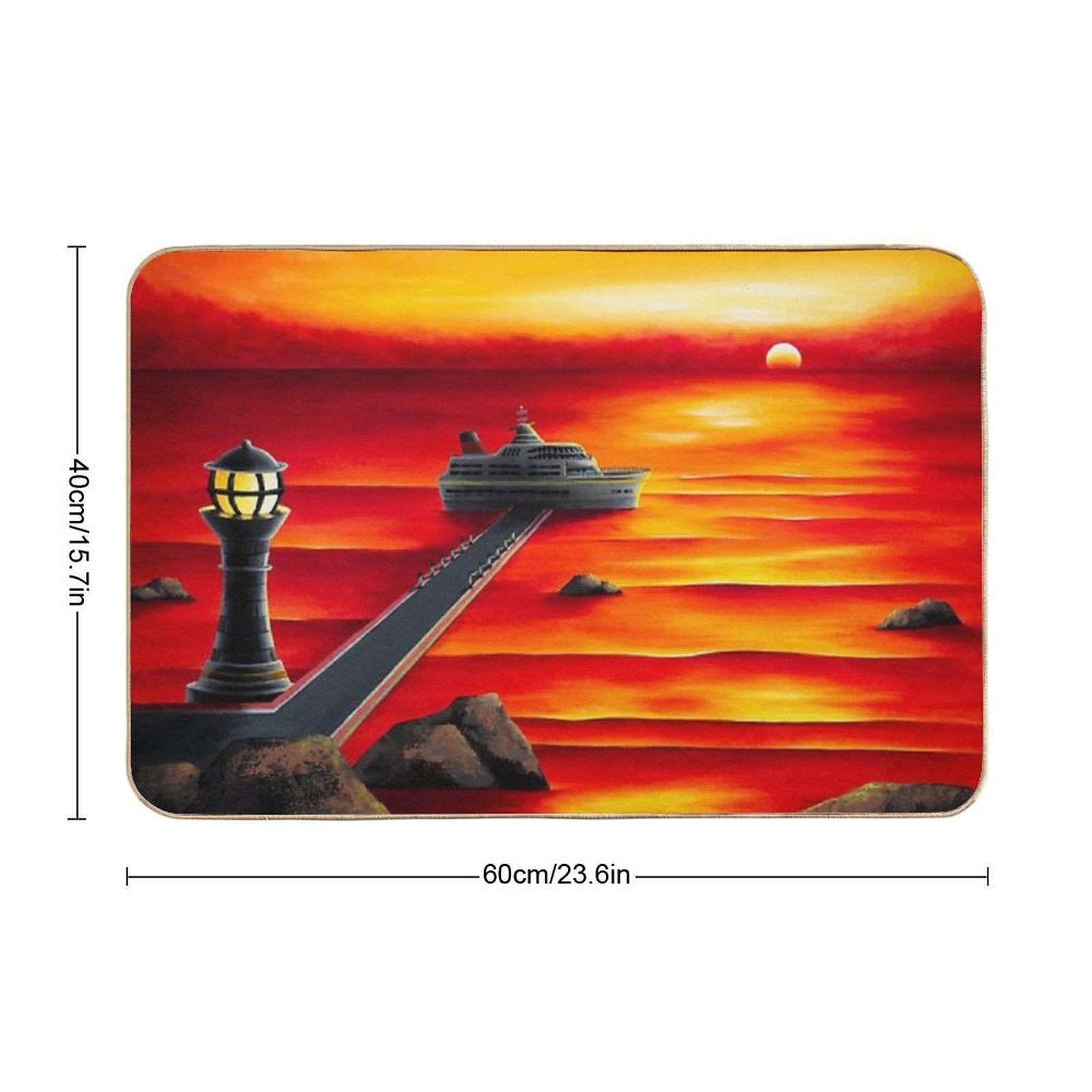 Vermilion  Long-Lasting Bath Mat