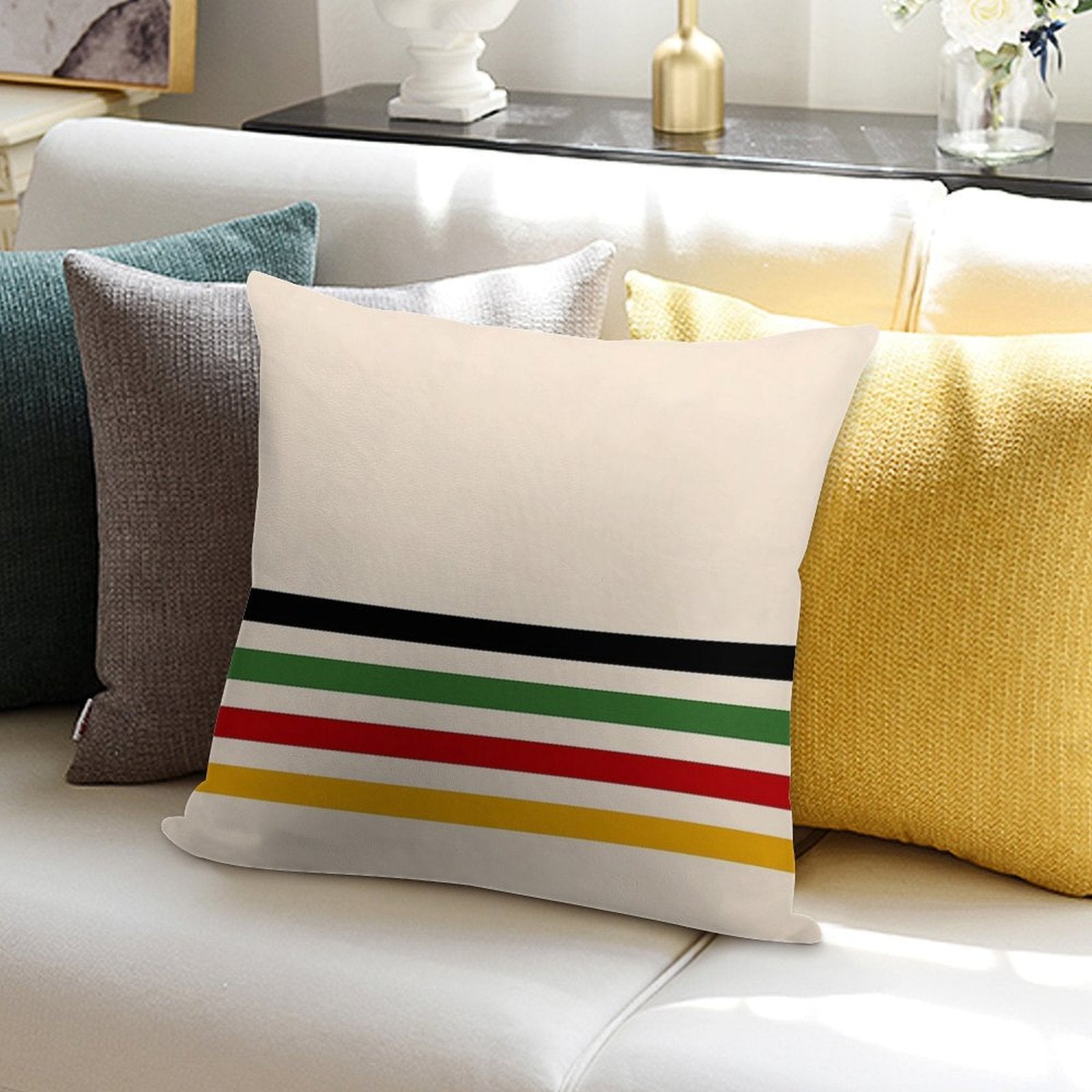 Trading Colors Soft Washable Throw Pillow