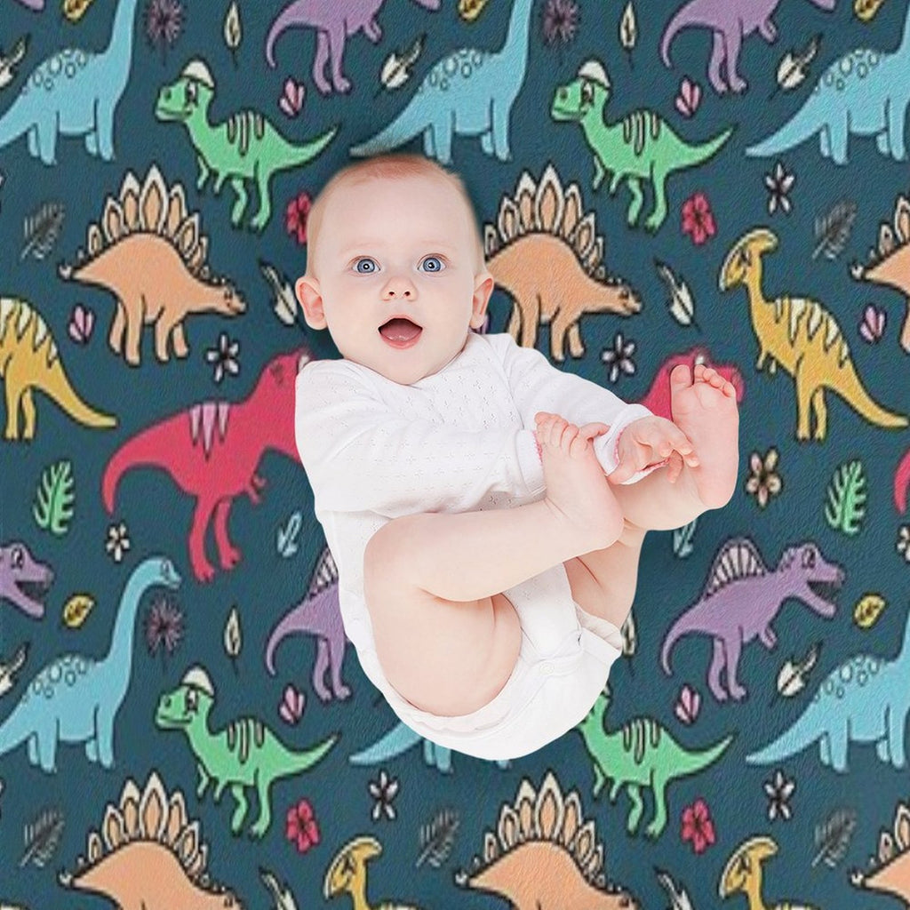 Dino Party - Dinosaur Pattern Multi-functional Throw Blanket