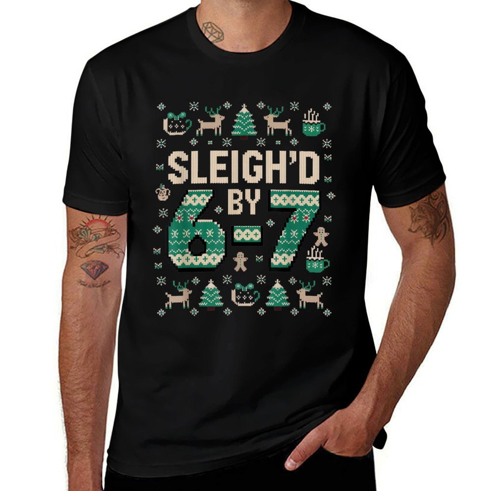 6-7 Christmas Ugly Sweater Six Seven Xmas 67 Meme Santa ElfS Comfortable T-Shirt