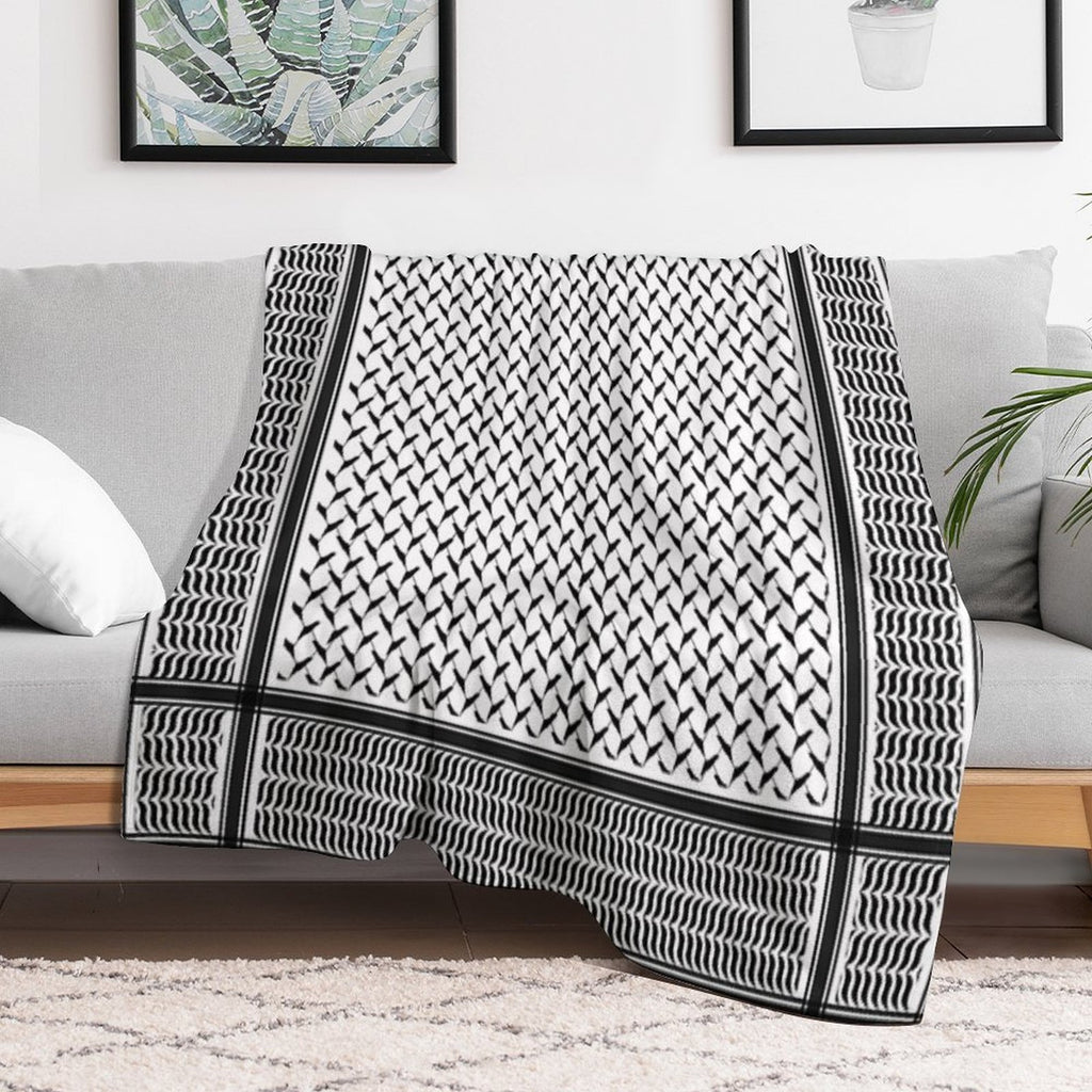 Palestinian Keffiyeh  Palestine Map Pattern Compact Throw Blanket