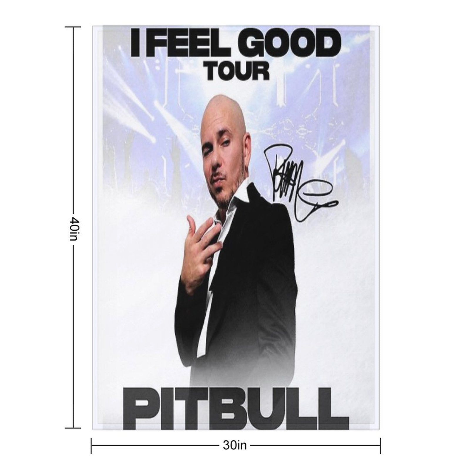Pitbull Mr.Worldwide I Feel Good Tour 2021 Signature Durable Throw Blanket